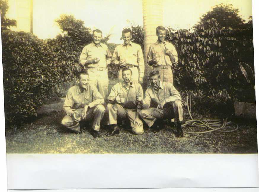 Officers at a luau